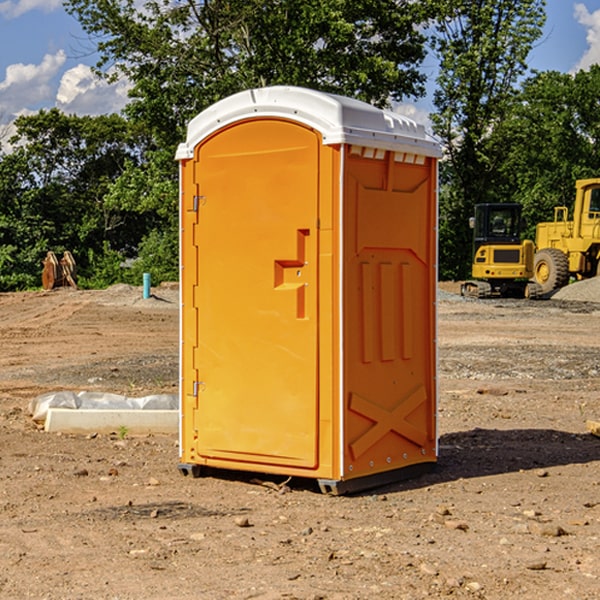 can i customize the exterior of the portable toilets with my event logo or branding in Ecru